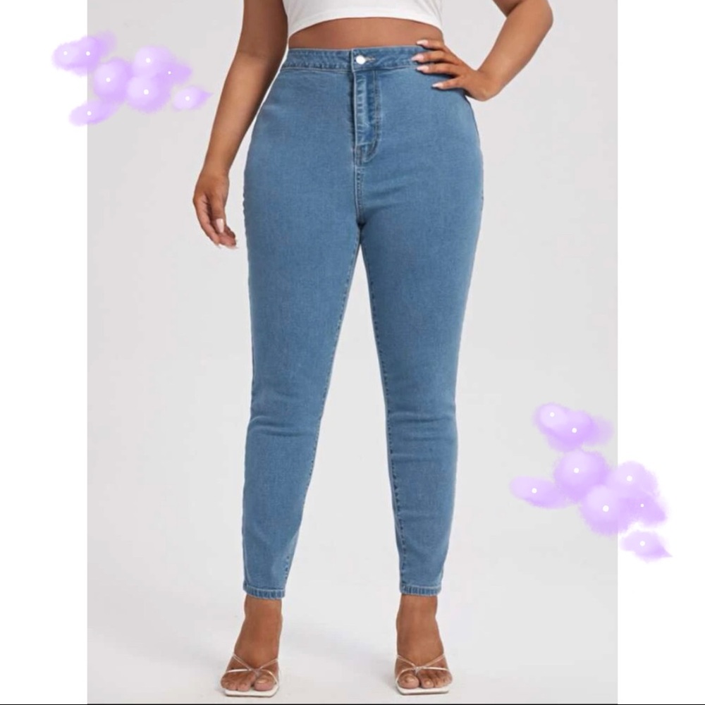 Plus Curvy High Waist Skinny Jeans